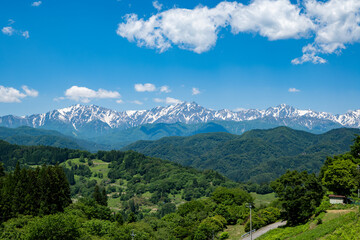Fototapeta premium 北アルプスの山並み 長野県