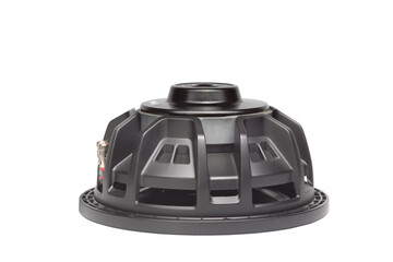 car audio, car speakers, subwoofer and accessories for tuning. PNG. Isolated white background