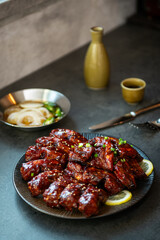 Savory Braised Ribs and Mushrooms