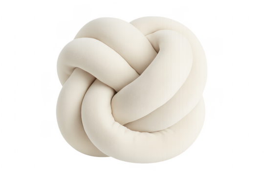Knot pillow home decor featuring soft fabric design