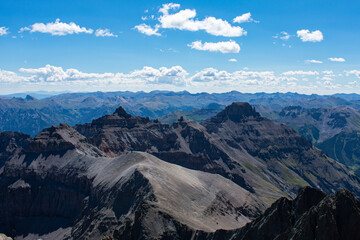 Naklejka premium Teakettle Mountain and Potosi Peak from the summit of Mt. Sneffels