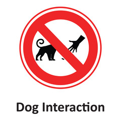 Avoid Dog Interaction Vector Icon which can easily modify or edit