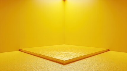 Geometric Yellow Glitter Stage Display