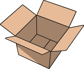 open cardboard box