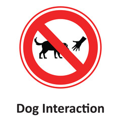  Dog Interaction Blocked Vector Icon which can easily modify or edit