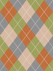 Argyle traditional pattern vector.Seamless geometric illustration pattern.Scotland argyll intarsia pastel element style.Design for fabric clothing,sweater,socks,wrapping,tablecloth,blanket,decoration.