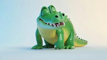 Alligator Bowing Politely Funny Silly Stock Footage Seamless Loop