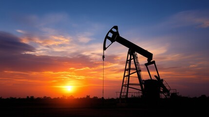 Oil rig sunset oil field photography natural landscape horizontal energy production