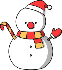 snowman with red hat