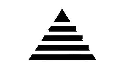 Abstract black pyramid layers vector graphic for business and strategy concepts