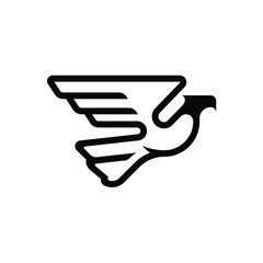 silhouette of beautifully bird flying Art and Illustration
