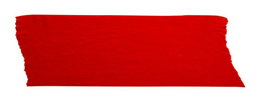 red crumpled torn tape isolated on transparent background. - Powered by Adobe