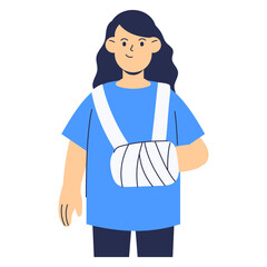 Woman with Arm in Sling