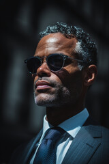 Fototapeta premium vertical image of a ceo of a company man