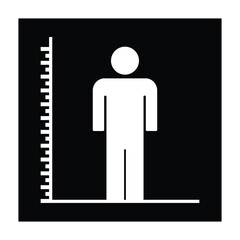 Measuring height body icon isolated on white background. set icons colorful. Vector illustration EPS 10 .