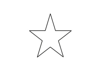 Obraz premium Star outline depicting favorite rating, quality, success, and achievement symbol using a simple black line