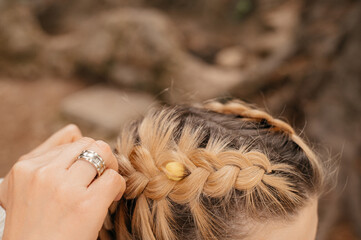 Close-Up of Braided Hairstyle 