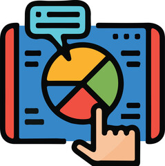 Abstract geometric shapes with vibrant color palette