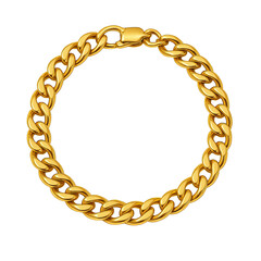 Obraz premium Elegant golden chain bracelet on display.