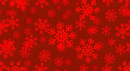 Red snowflake pattern background for christmas and winter season
