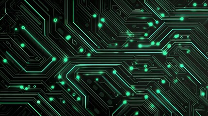 Dynamic glowing circuit board pathways pulse with digital energy, representing innovation and future technology.