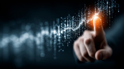 Digital Data Analysis With Futuristic Technology Interactive Interface