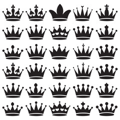 set of crowns vector