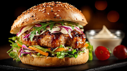 美味しそうなハンバーガー