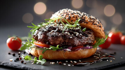 美味しそうなハンバーガー