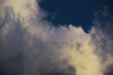 Summer blue sky cloud gradient light white background. Beauty clear cloudy in sunshine calm bright winter air bacground. Gloomy vivid cyan landscape in environment day horizon skyline view spring wind