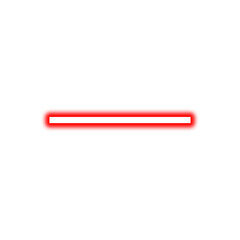 Bright red horizontal line segment isolated on transparent background for graphic design and ui elements