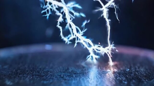 Electric Storm Micro Effect Macro Stock Footage