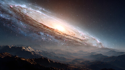 Galaxy's ethereal embrace evokes cosmic wonder, perfect for International Astronomy Day and Star Gazing Night celebrations