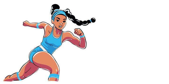 vector illustration perseverance and strength banner, copy space