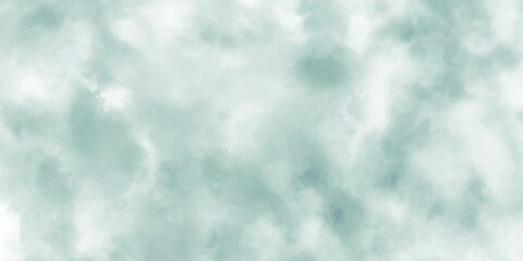 Bright blue sky with fluffy white clouds, a beautiful clear day in nature