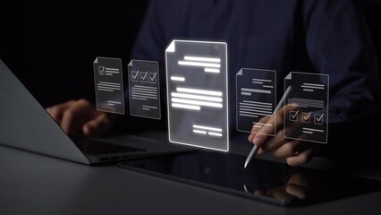 Online document management, cloud-based document access, secure digital file storage, paperless...