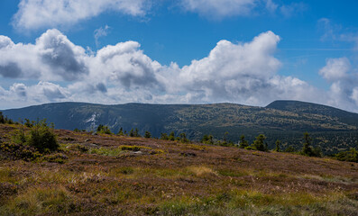 Fototapeta premium Sudetes, Giant Mountains, Śnieżne Kotły, Schneegruben, Szklarka, Kamienczyk, wodospad, Karkonosze, Sudety