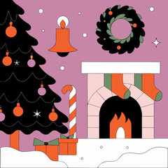 christmas tree and gifts