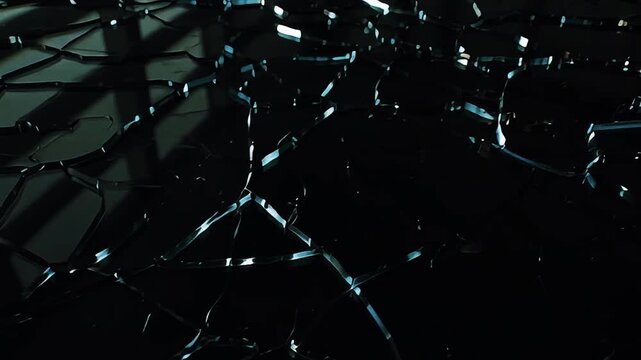 Heavy snowfall at night creates a blurry atmospheric scene with soft winter lighting