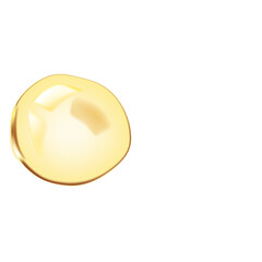 Golden Gel Capsule Droplet With Reflective Highlights And Transparent Background For Healthcare And Supplements