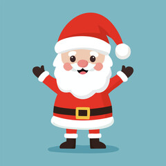 Joyful Santa Claus standing with a happy smile