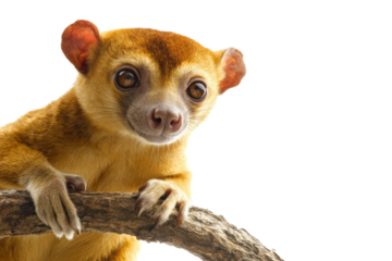 Kinkajou closeup with curious expression
