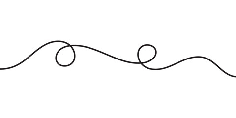 Obraz premium Swoosh, swash underline stroke set. Abstract wavy thin line. Squiggle elements. Vector illustration. EPS 10. isolated on the white background.