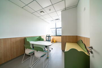 The interior of a children's hospital consultation room