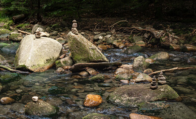 Sudetes, Giant Mountains, Śnieżne Kotły, Schneegruben, Szklarka, Kamienczyk, wodospad, Karkonosze, Sudety