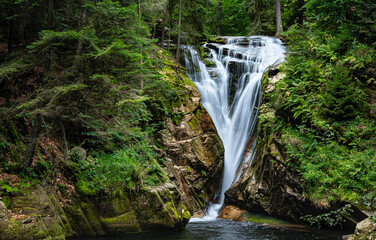 Sudetes, Giant Mountains, Śnieżne Kotły, Schneegruben, Szklarka, Kamienczyk, wodospad, Karkonosze, Sudety