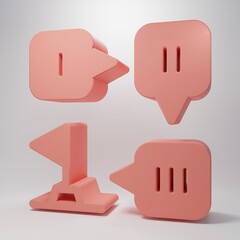 Pink Planning strategy concept icon isolated on pink background. Formation and tactic. Minimalism concept. 3D render illustration
