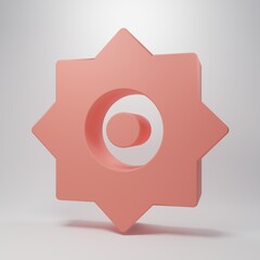 Pink Falling star icon isolated on pink background. Meteoroid, meteorite, comet, asteroid, star icon. Minimalism concept. 3D render illustration