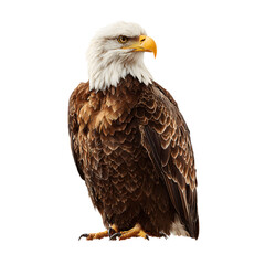 Obraz premium American bald eagle isolated on white background