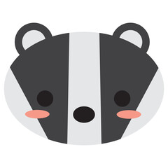 badger cute vector